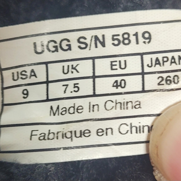 UGG Australia Classic Cardy Sweater Knit Tall Foldover Black Boots US Womens 9 - Picture 6 of 8